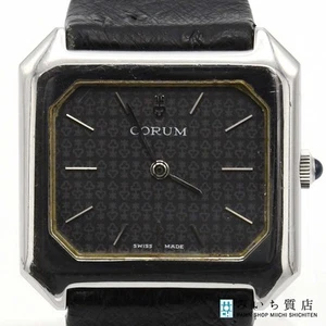 CORUM Watch Runs Manual Wind Mens Black Dial M3895 Used - Picture 1 of 7