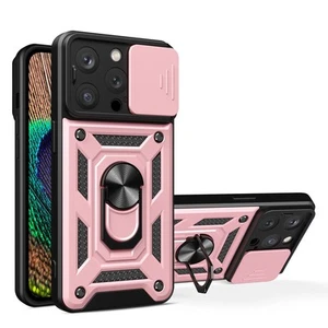 Coque robuste avec support et protection de caméra pour iPhone 15 Pro Max Hybrid - Zdjęcie 1 z 7