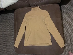 Rollkragenpullover Damen groß hellbraun  - Bild 1 von 5