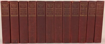 Complete Works Abraham Lincoln John Nicolay John Hay 12 vol complete #641 of 700 - Image 1 of 4