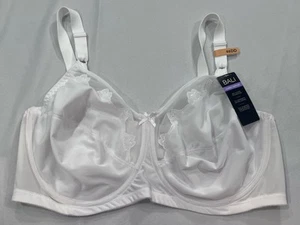 Bali Classic Support Full Coverage Bra Underwire Size 46DD White 0180 NWT - Picture 1 of 8