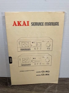 Akai CS-M3 CS-M4 Cassette Deck Service Manual Original Genuine Paperwork Repair - Picture 1 of 2