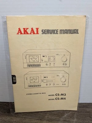 Akai CS-M3 CS-M4 Cassette Deck Service Manual Original Genuine Paperwork Repair - Image 1 of 2