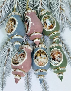 6 Bradford Edition Sugar And Spice Heirloom Porcelain Ornaments Sandra Kuck - Picture 1 of 7