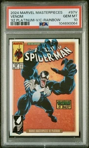 2024 Marvel Masterpieces 92 Platinum #97V Venom Rainbow PSA 10 💎  - Picture 1 of 2