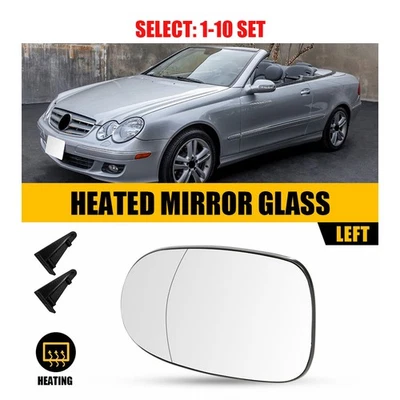 Driver LH Mirror Glass Heated Fit Mercedes Benz CLK320 CLK350 CLK500 CLK63 1-10x - Image 1 of 4