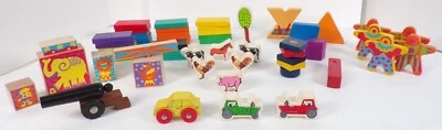 ALEX Big Fun Big Top Flippity Flops & Wooden Farm Animals & Cars Playset ~ 55pc - Image 1 of 4