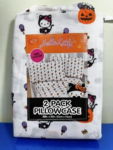 Hello Kitty Halloween 2-Pack Pillowcase 100% Cotton Pillowcases - Picture 1 of 4