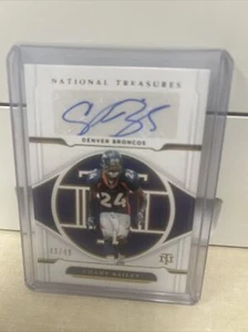 2021 National Treasures HOF Champ Bailey Autograph 43/49 Broncos S-CB - Bild 1 von 2