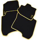 Honda Jazz Carpet Mats with Yellow Leatherette Binding 2013 - 2020 High Quality