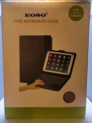 New EOSO F16S Tablet Keyboard and Case For 9-11" Tablet White Touchpad Rose Gold - Image 1 of 4
