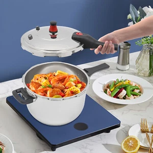Pentola a pressione 4,1 L in acciaio inox 304 pentola a pressione rotonda - Foto 1 di 24