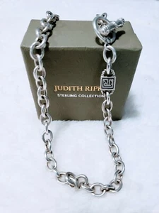 Juidith Ripka 18 inch Necklace 56 gram 925 Sterling Silver Vintage - Picture 1 of 7