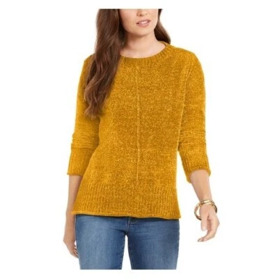 Suéter Pulôver Style & Co Feminino Petite PXL Dourado Amarelo Nascer do Sol Novo com etiquetas Co75 - Imagem 1 de 4