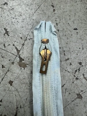 Waldes Kover Cremallera Años 40 50 EE. UU. De Colección Metal Latón Cerrado Extremo Fijo Foto 1 de 4