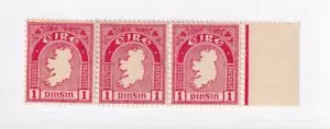 IRLAND Sct # 105 VF-MNH 1d KARTE SPULENPAARE UND EINZELNER STREIFEN VON 3 - Bild 1 von 3