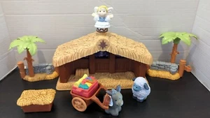2002 Little People Nativity Stable Angel & Animals TESTED WORKING Christmas - Picture 1 of 10