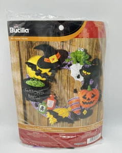 Bucilla Hexengebräu Halloween Kranz Filz Bastelset 86563 DIY Grusel Herbst Deko - Bild 1 von 4