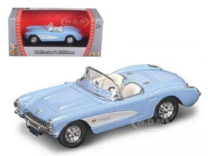 1957 CHEVROLET CORVETTE CONVERTIBLE LIGHT BLUE 1/43 DIECAST ROAD SIGNATURE 94209 - Picture 1 of 1