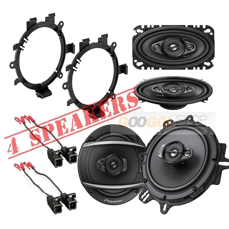 Pioneer 6.5" 4x6" TS series Truck Door Speakers w/Install Kit for 1995-up GM Foto 1 de 4