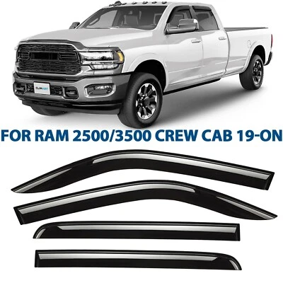Rain Guards Vent Visors Shade for 2019-2025 Dodge Ram 2500/3500 Crew Cab - Image 1 of 4