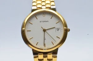 Eterna Classic Men's Watch Steel with Steel Band 34mm Gold-Plated 161.4310.20 4 - Picture 1 of 9