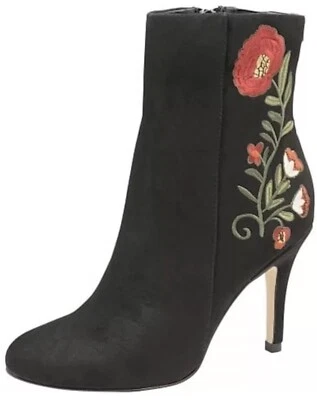 Botines Ravel para mujer negros gamuza bordados diseño floral talla Uk 6 nuevos Foto 1 de 4