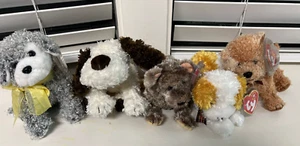 BEANIE BABIES BUNDLE, CUTESY, RAMBLE, SPUDS, DARLING & SCAMPY, NWT - Picture 1 of 1