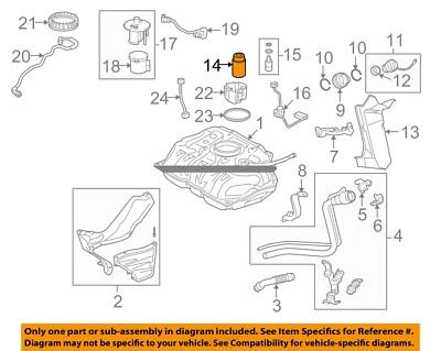 Used Fuel Pump fits: 2008 Toyota Yaris Pump Only Grade A Foto 1 de 3