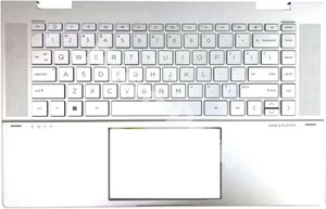 Für HP Envy x360 15-EW 15-EY Handauflage US Tastatur hintergrundbeleuchtet silber N09669-001 - Bild 1 von 4