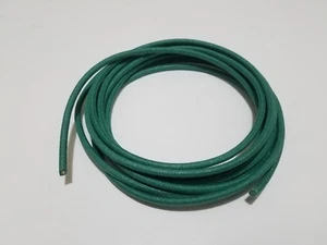 10 feet Vintage Braided Cloth Covered Primary Wire 16 gauge 16ga Solid Green - Picture 1 of 2