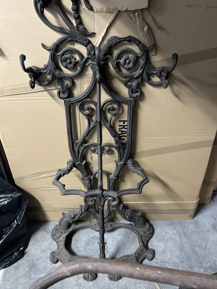 Антикварная кованая железная шляпа и подставка для зонта - Изображение 1 из 1