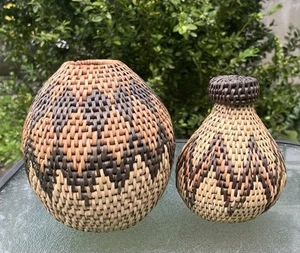 2 Zulu South African Container w/Lid Basket MFA Museum Of Fin Arts Boston - Picture 1 of 15