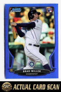 2013 Bowman Draft Picks & Prospects #29 Brad Miller Chrome Blue Refractors #/99 - Picture 1 of 2