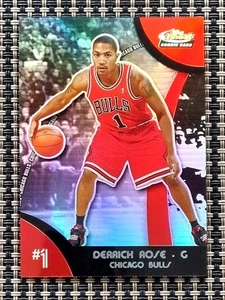 2007-08 Derrick Rose Topps Finest RC #101 - Chicago Bulls - Picture 1 of 6
