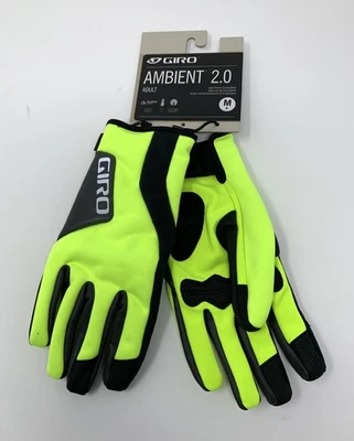 Giro Men's Ambient 2.0 Yellow Size Medium Cycling Gloves - New - Image 1 of 4