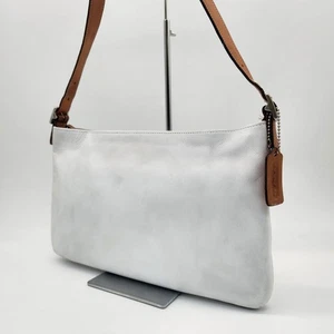 Bolso de Hombro COACH Old Coach Vintage Coach Blanco Todo Cuero 9414 - Imagen 1 de 14