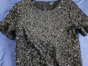 Sequin Warehouse Ladies Top Black Size 12 New - Picture 1 of 6