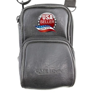 CaseLogic Camera Case • 2 Zippered Compartments • Black Vinyl • Digital or Film - Picture 1 of 8