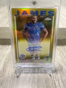 2024-25 Topps Chrome UEFA Reece James Gold Auto /50 - Picture 1 of 2