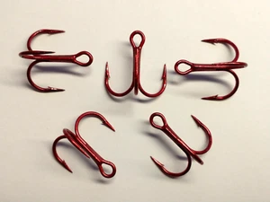 (100) VMC GAMBO CORTO 1X GANCI ALTI (TAGLIA 4) ROSSO LATTA (9651TR) BULK 9651 - Foto 1 di 3