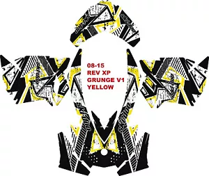 KIT DE ENVOLTURA DE CALCOMANÍAS DE MOTO DE NIEVE SKI DOO REV,XP, XR,XS,XM 03-16 GRUNGE V1 - Imagen 1 de 7