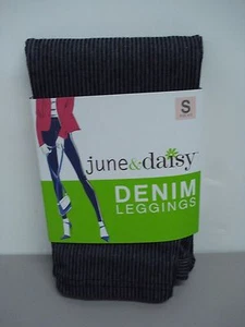 NWT Women's June & Daisy Pinstripe Denim Leggings Size Small Railroad #155D - Picture 1 of 1