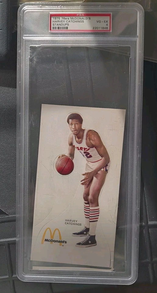 1975 76ers Mcdonald's Standups Harvey Catchings RC Psa 4 6 Graded True Rookie - Image 1 of 4