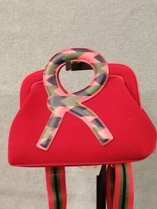 ROBERTA DI CAMERINO - BORSA A TRACOLLA IN VELLUTO LISCIO ROSSO RB 2240624008 - Foto 1 di 4