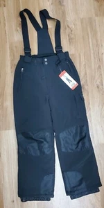 32 Degrees Unisex Kids Softshell Snow Bid Overalls-BLK-(M-10/12) - Picture 1 of 10