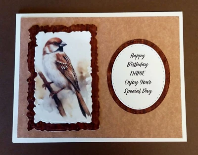 Tarjeta de cumpleaños para amigo o familia con nombre personalizado con verso interior Foto 1 de 4