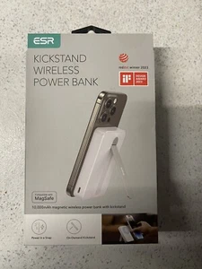 ESR Kickstand Wireless Power Bank 10000mAh MagSafe Compatible WHITE NEW - Zdjęcie 1 z 2