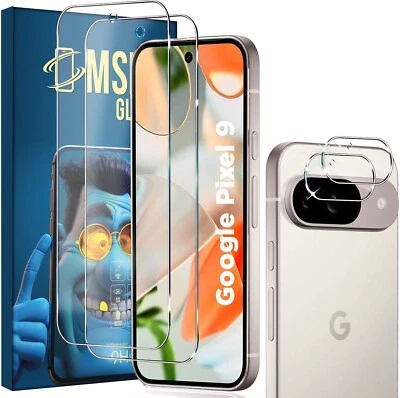 2X Schutzglas ( Display + Kamera ) für Google Pixel 9 Panzerfolie Full Screen 9H - Bild 1 von 4