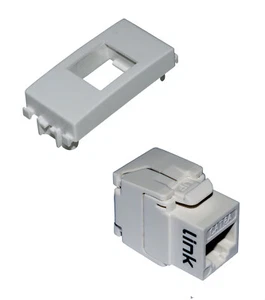 KEYSTONE RJ45 UTP CAT 6A NETZWERKDOSE VIMAR EIKON WEISS WERKZEUGLOSE MONTAGE EINFACHE MONTAGE - Bild 1 von 12